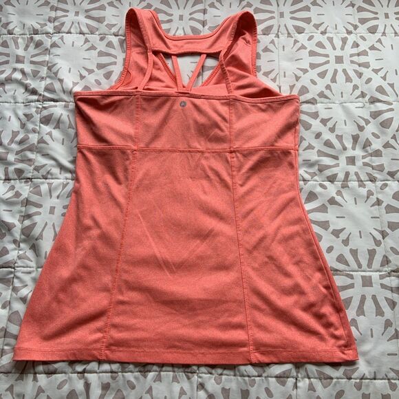 90 Degree Orange Women L Athletic Sporty Gym Run Built In Bra Racerback Tank Top - Picture 2 of 6